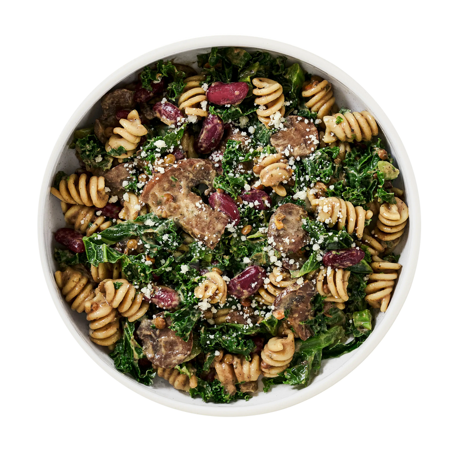 Creamy Mushroom Pasta Bake with Kale & Pecorino