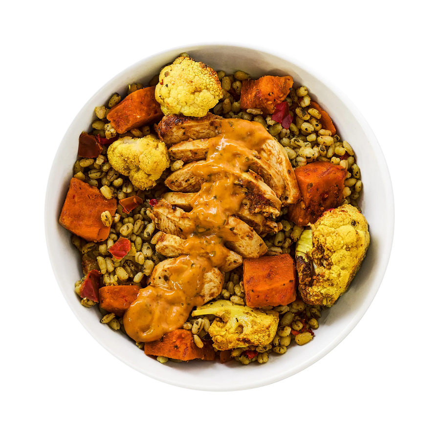 Chicken Shawarma with Hot Honey Sweet Potato