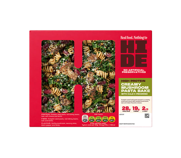 Creamy Mushroom Pasta Bake with Kale & Pecorino