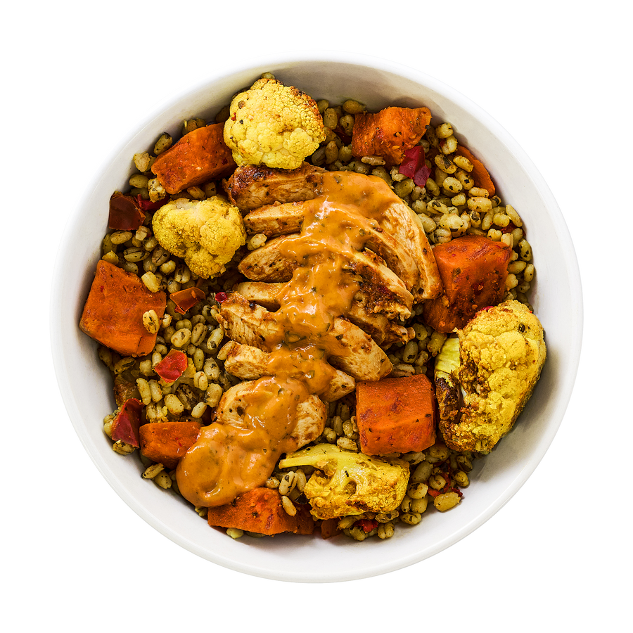 Chicken Shawarma with Hot Honey Sweet Potato
