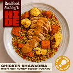 Chicken Shawarma with Hot Honey Sweet Potato